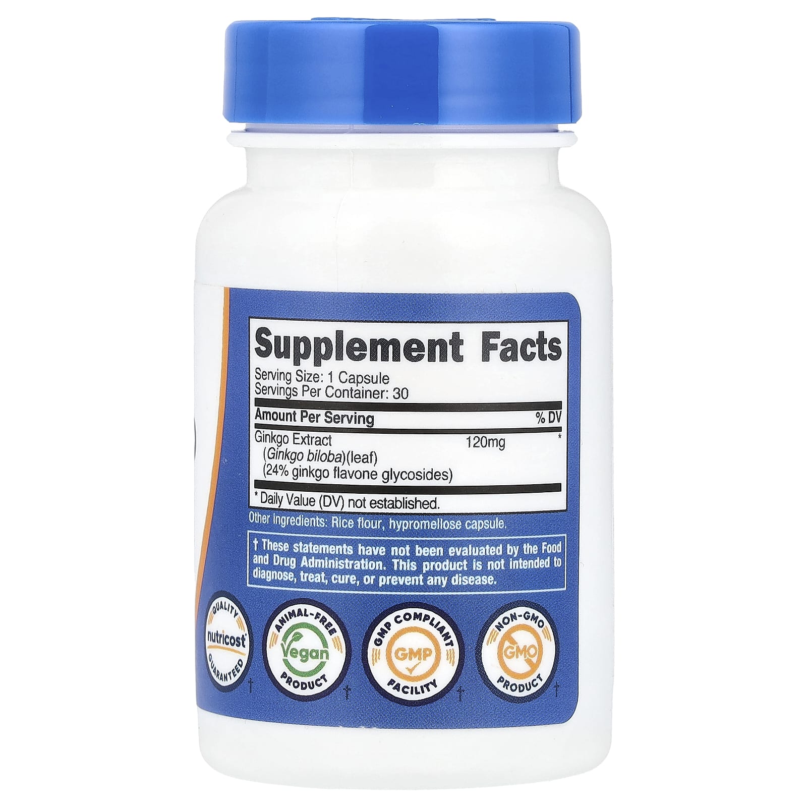 Nutricost ginkgo biloba 120 mg leaf extract by Nutricost