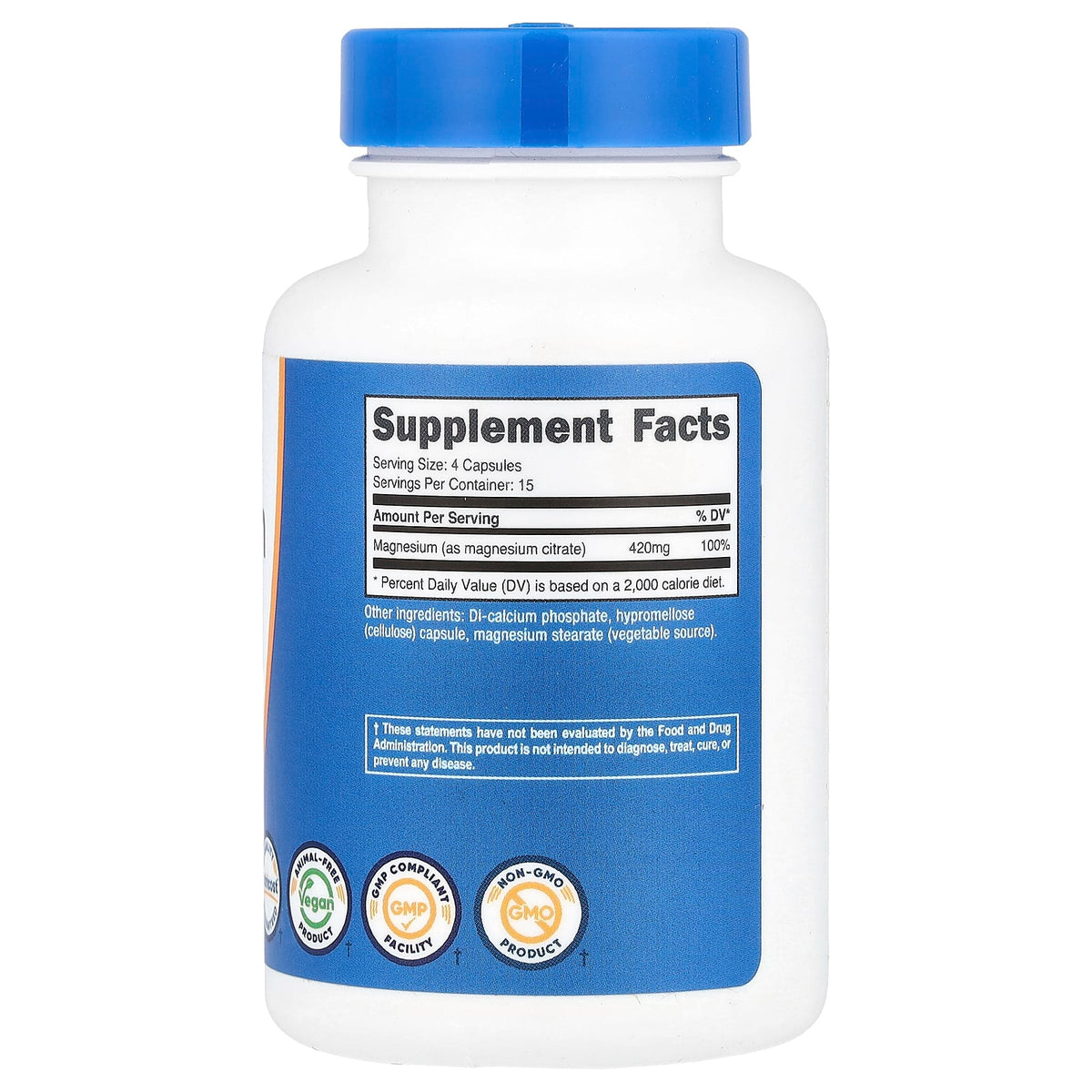 Nutricost magnesium citrate 200 mg capsules 180 capsules by Nutricost