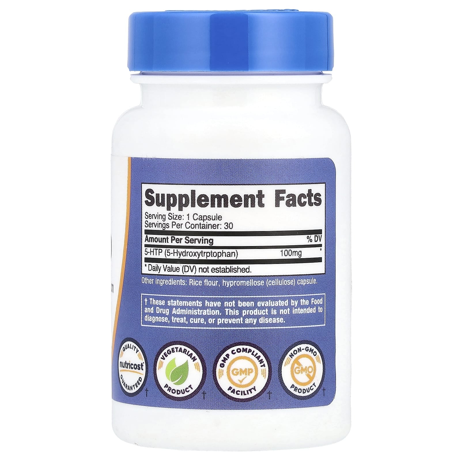 Nutricost 5-HTP 100 mg dietary supplement by Nutricost