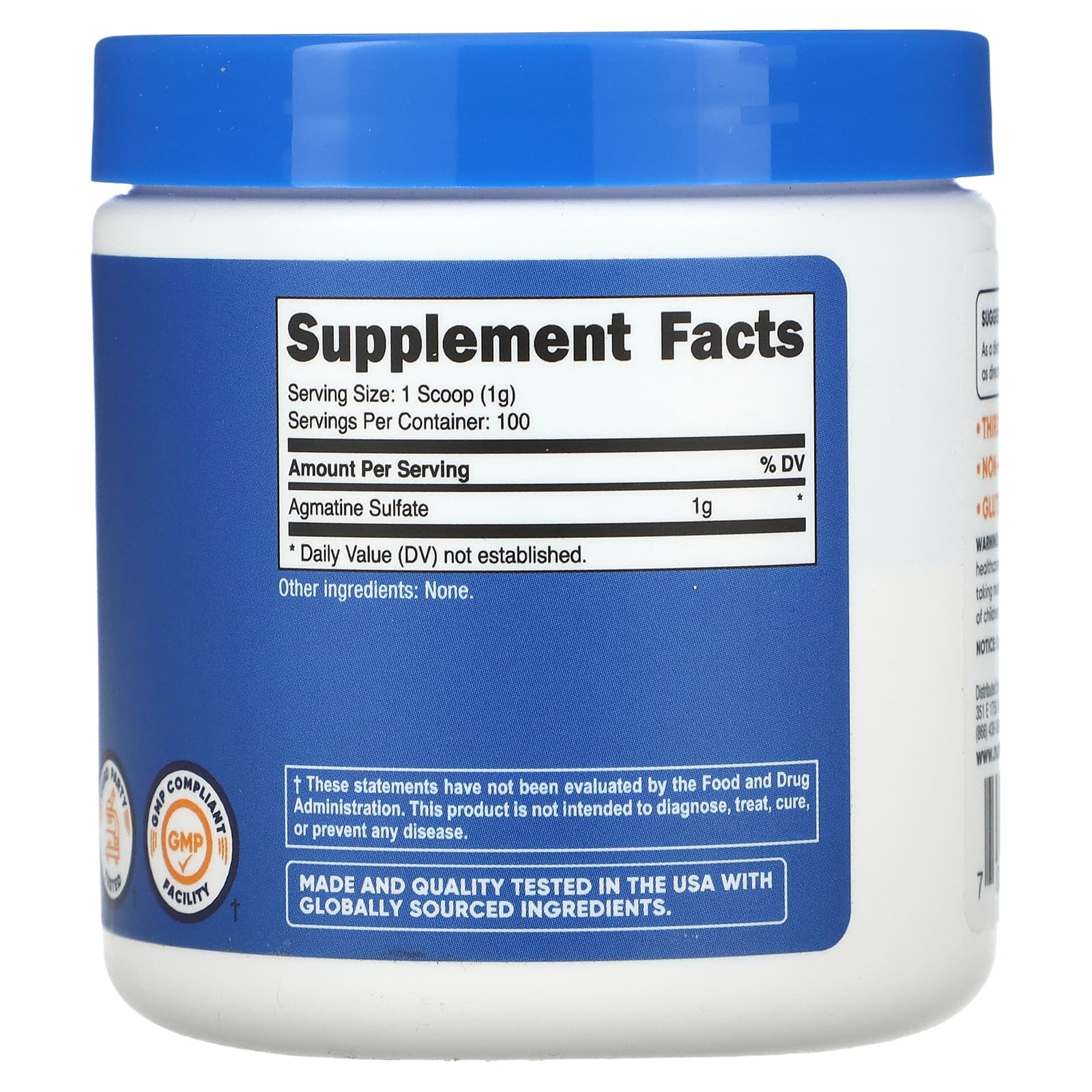 Nutricost agmatine powder 100 g by Nutricost