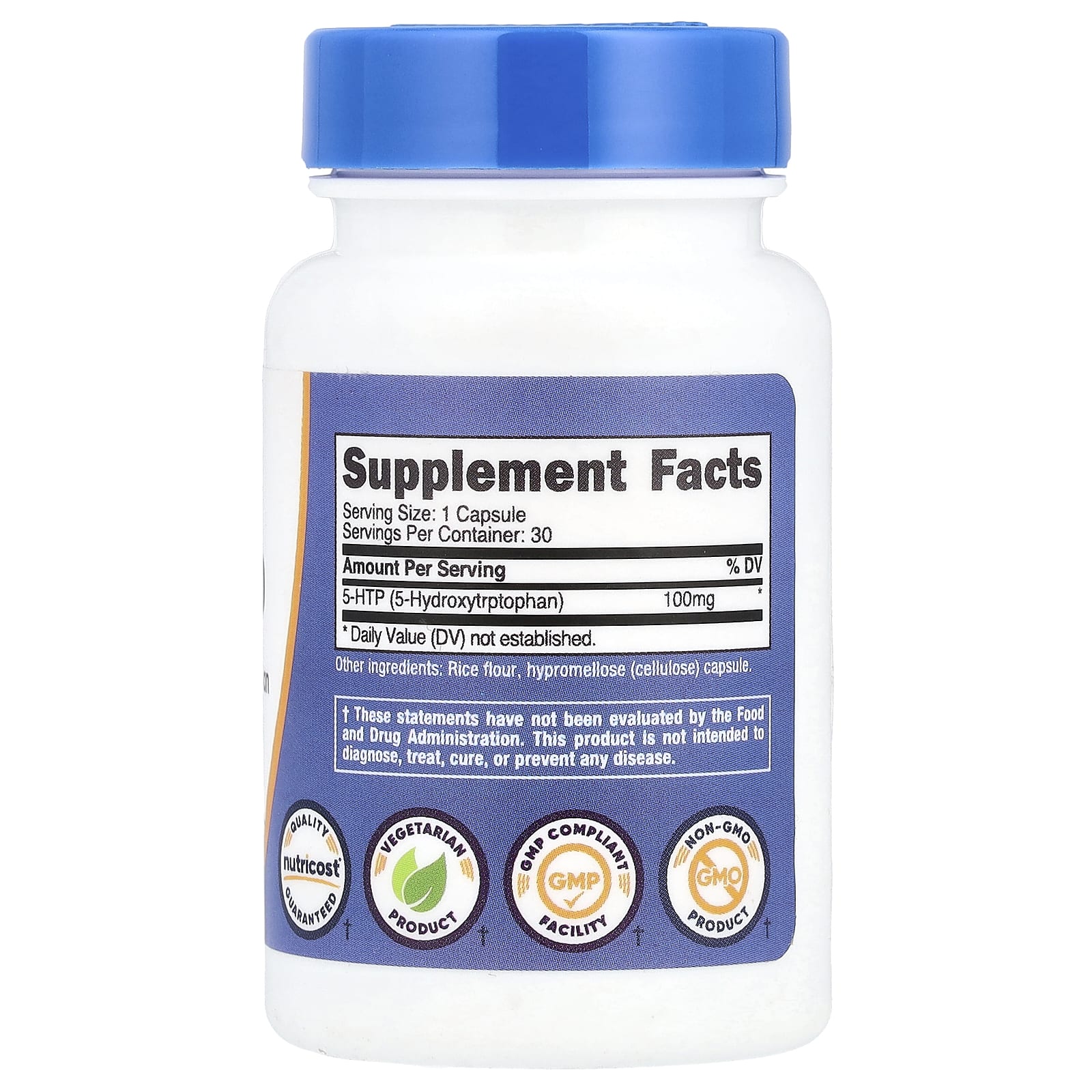 Nutricost 5-HTP 100 mg dietary supplement by Nutricost