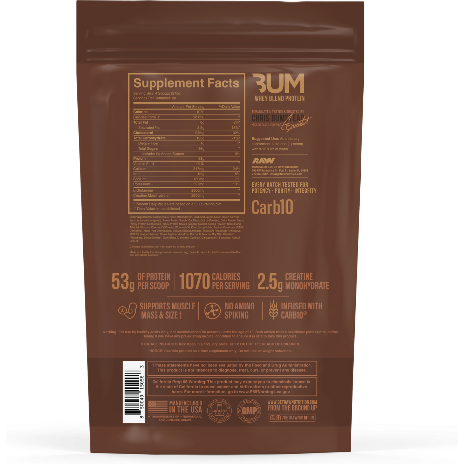 BUM - MASS GAINER 12LB by My Store