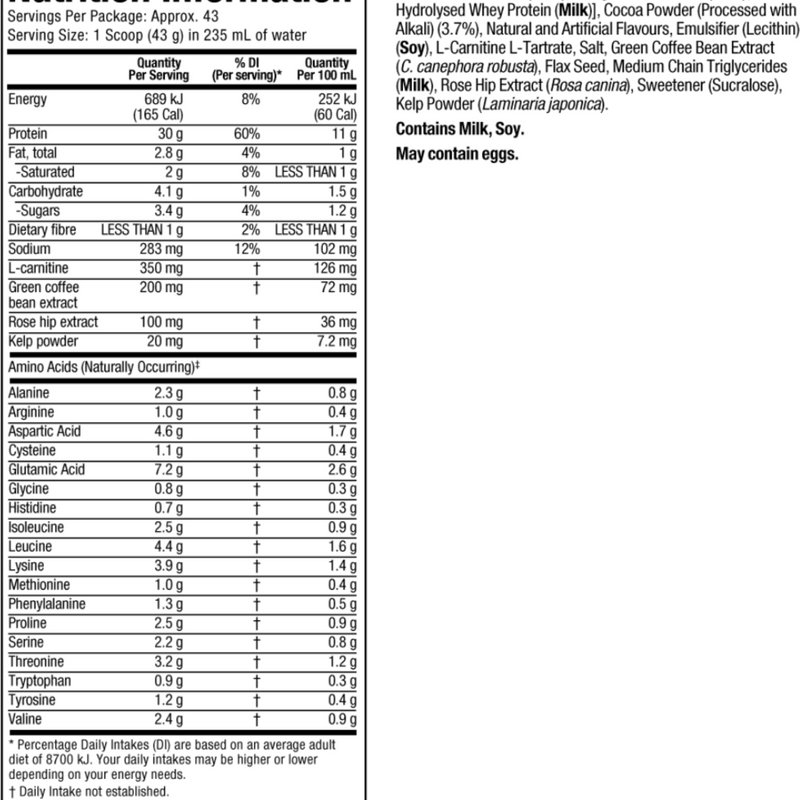 MuscleTech Nitro Tech Ripped Protein Powder 30 G 1.84 Kg