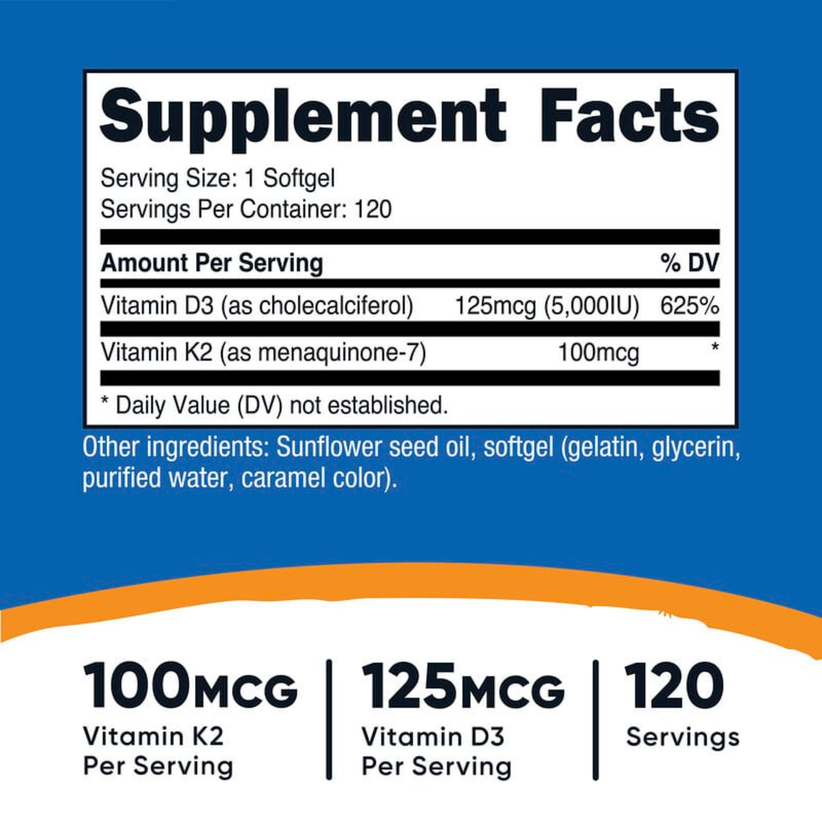 Nutricost, Vitamin K2 + Vitamin D3