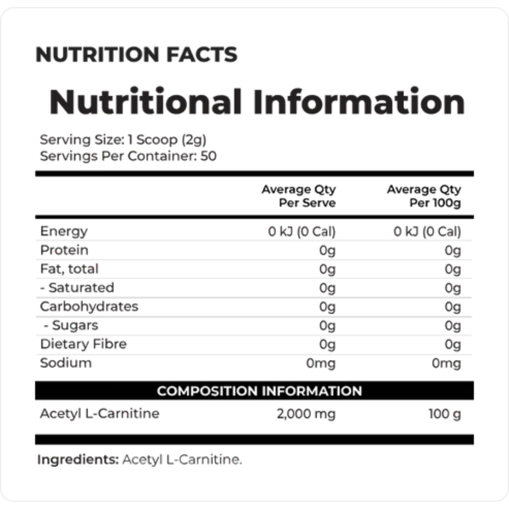 Day One ALCAR Acetyl L-Carnitine 100 g