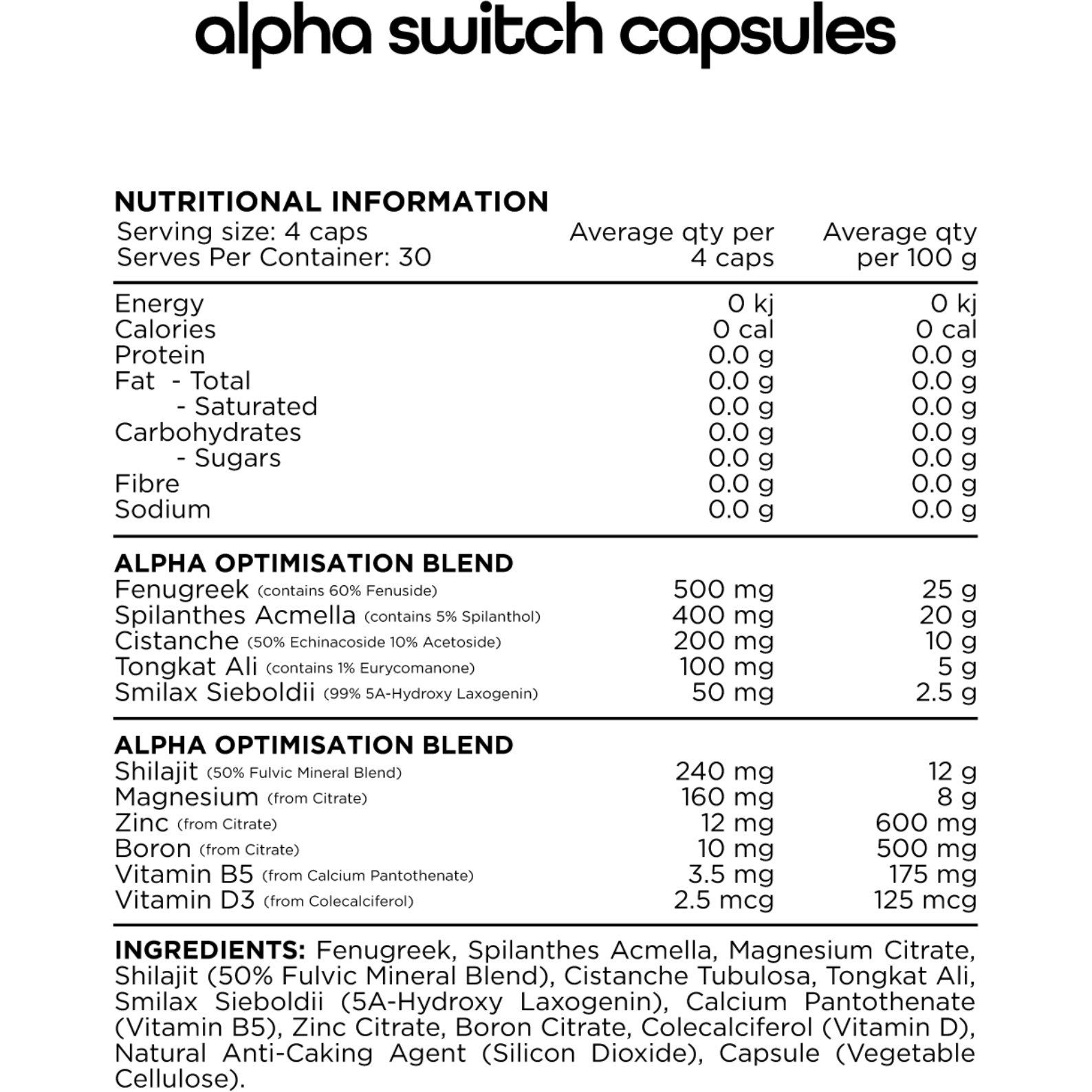 Switch nutrition alpha switch dietary supplement by Switch nutrition