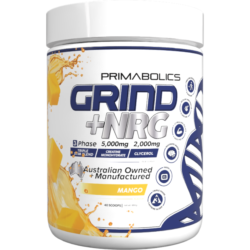Primabolics grind nrg caffeinated pre-workout powder by Meltonsupps