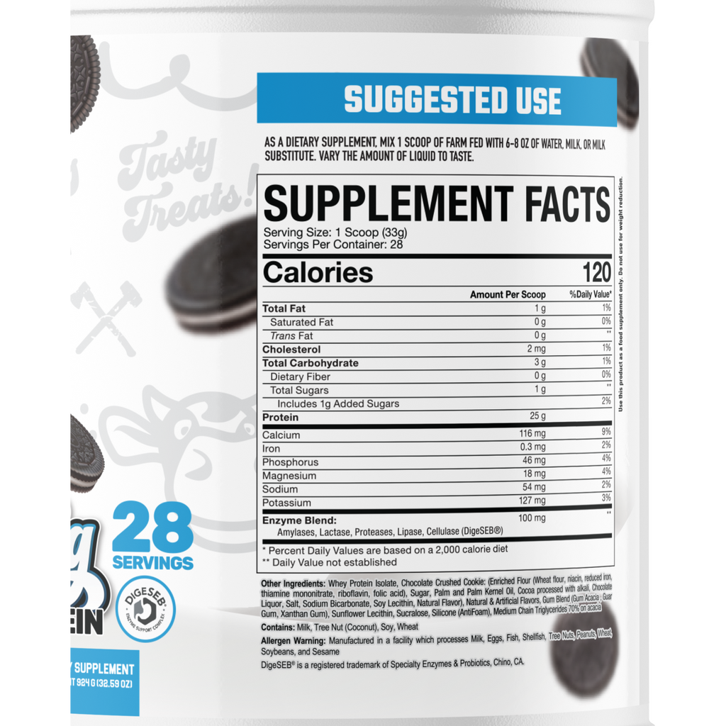 Axe & sledge farmfed whey protein isolate 25 g per scoop by Axe & Sledge