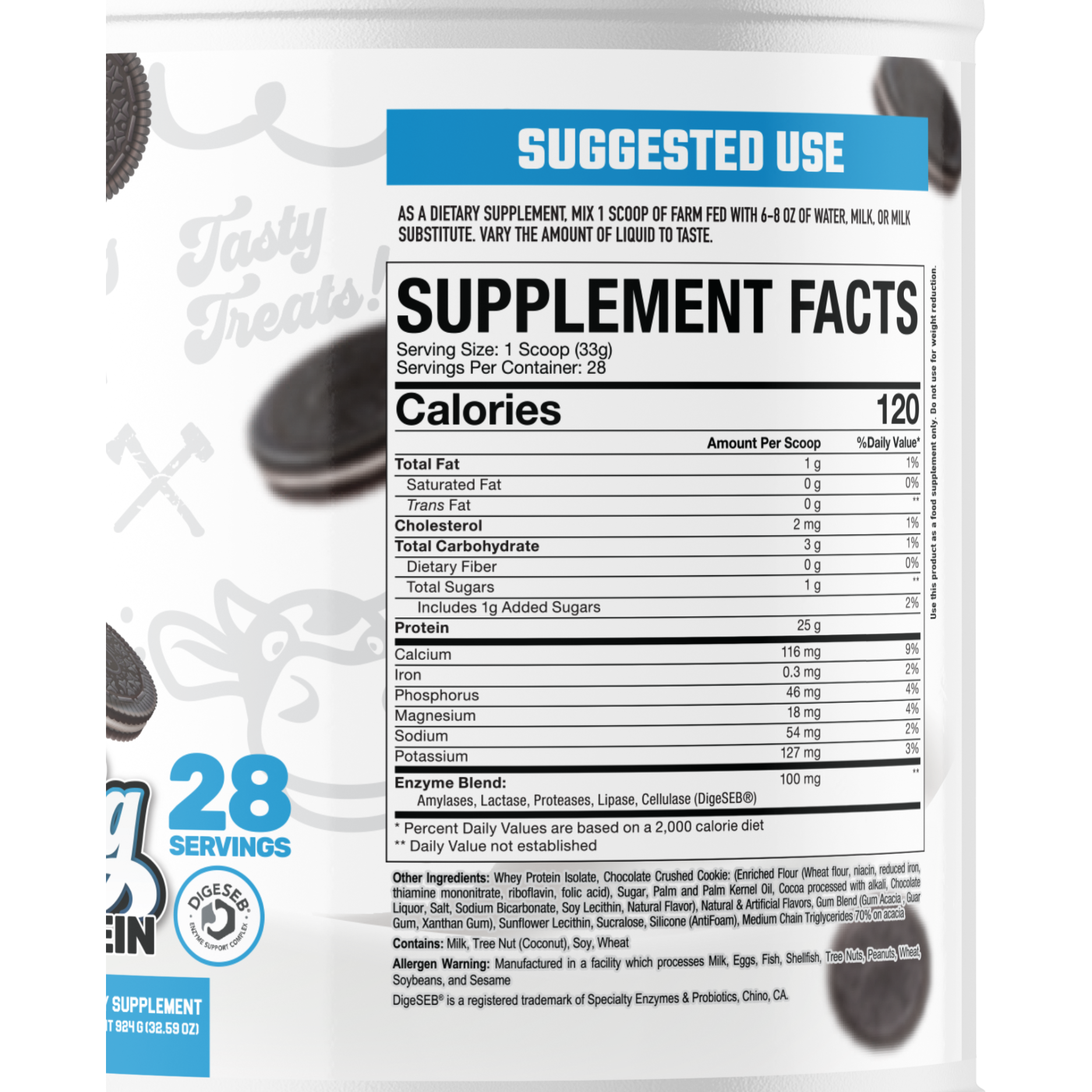 Axe & sledge farmfed whey protein isolate 25 g per scoop by Axe & Sledge