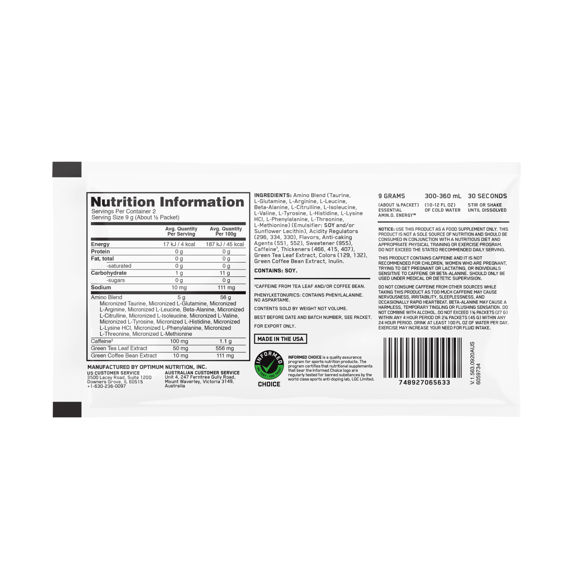 On Amino Energy - 30 Servings