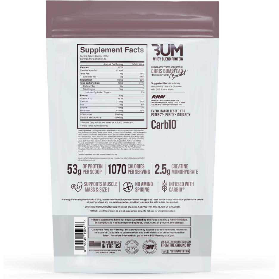 BUM - MASS GAINER 12LB by My Store