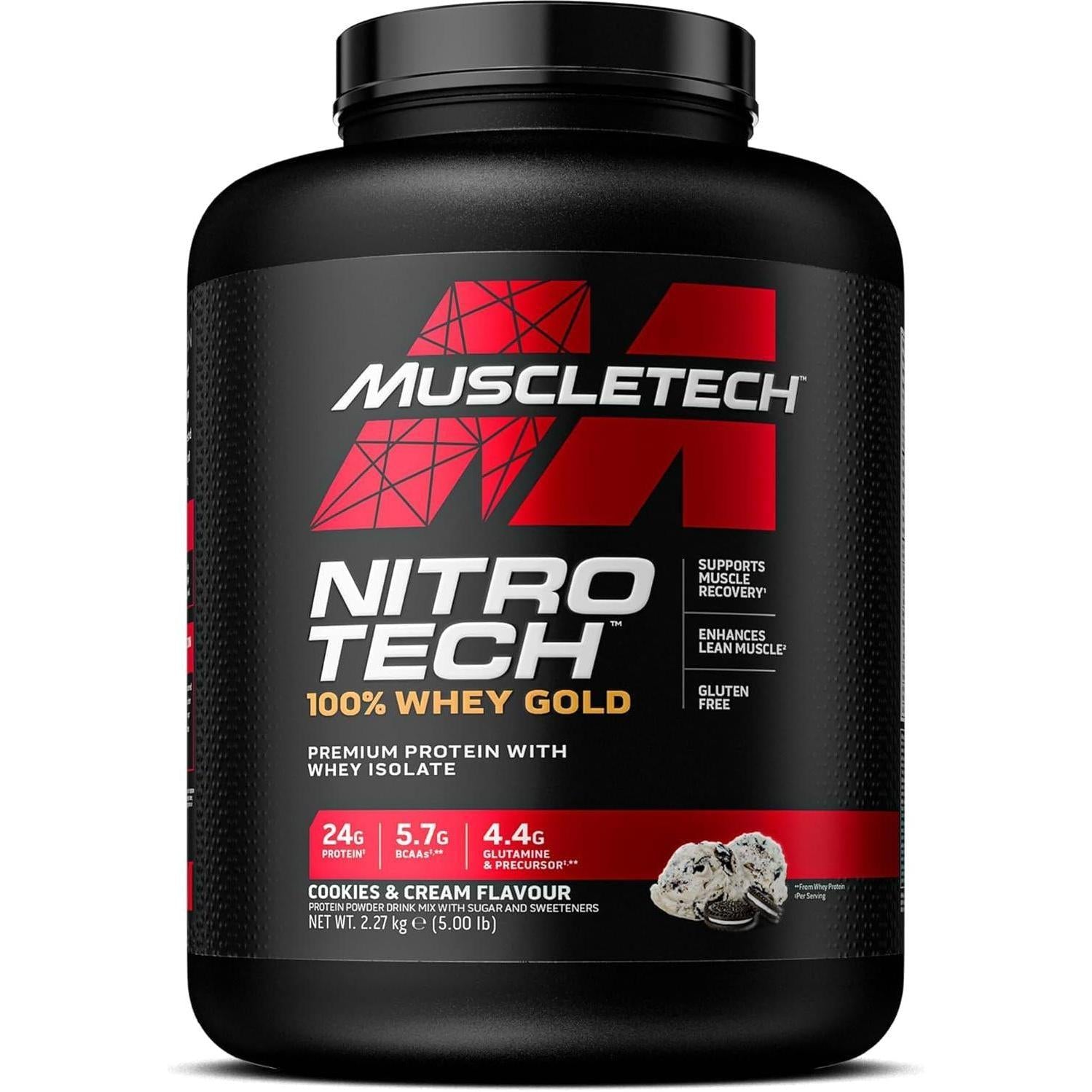 MuscleTech NitroTech whey gold protein powder 2.27 kg by MUSCLETECH