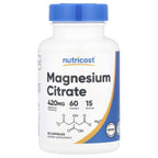 Nutricost magnesium citrate 200 mg capsules 180 capsules by Nutricost