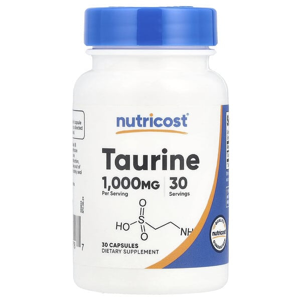 Nutricost taurine 1,000 mg capsules by Nutricost