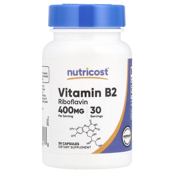 Nutricost vitamin B2 400 mg capsules by Nutricost