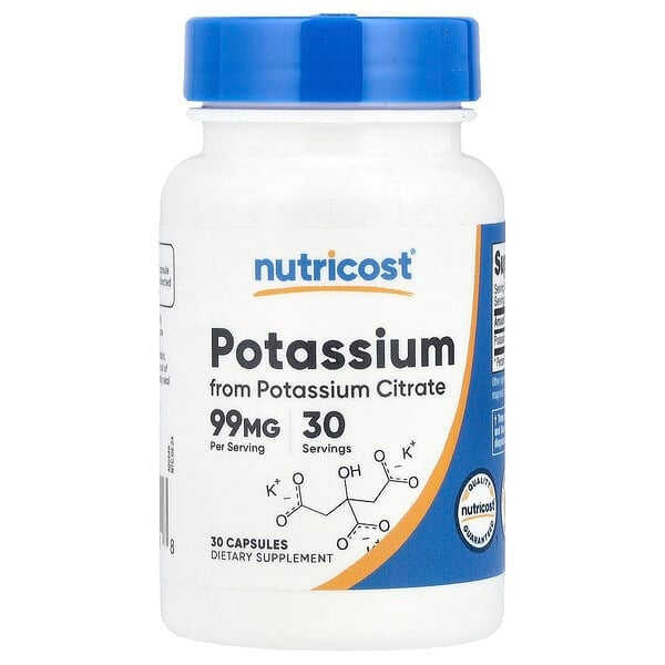 Nutricost potassium 99 mg dietary supplement by Nutricost