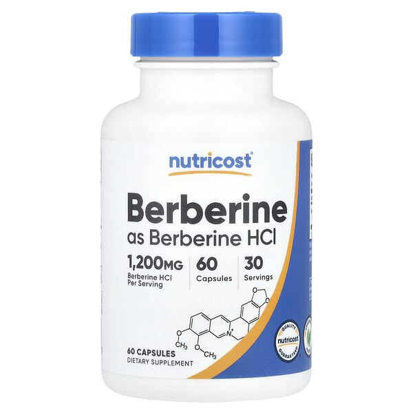 Nutricost berberine 600 mg dietary supplement per unit by Nutricost