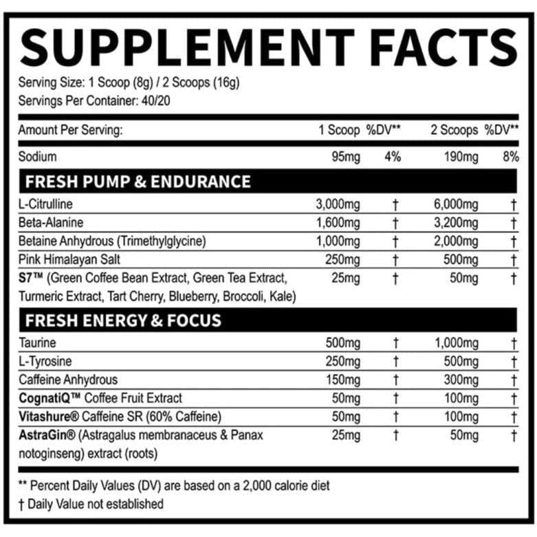 Fresh pre workout powder by FRESH