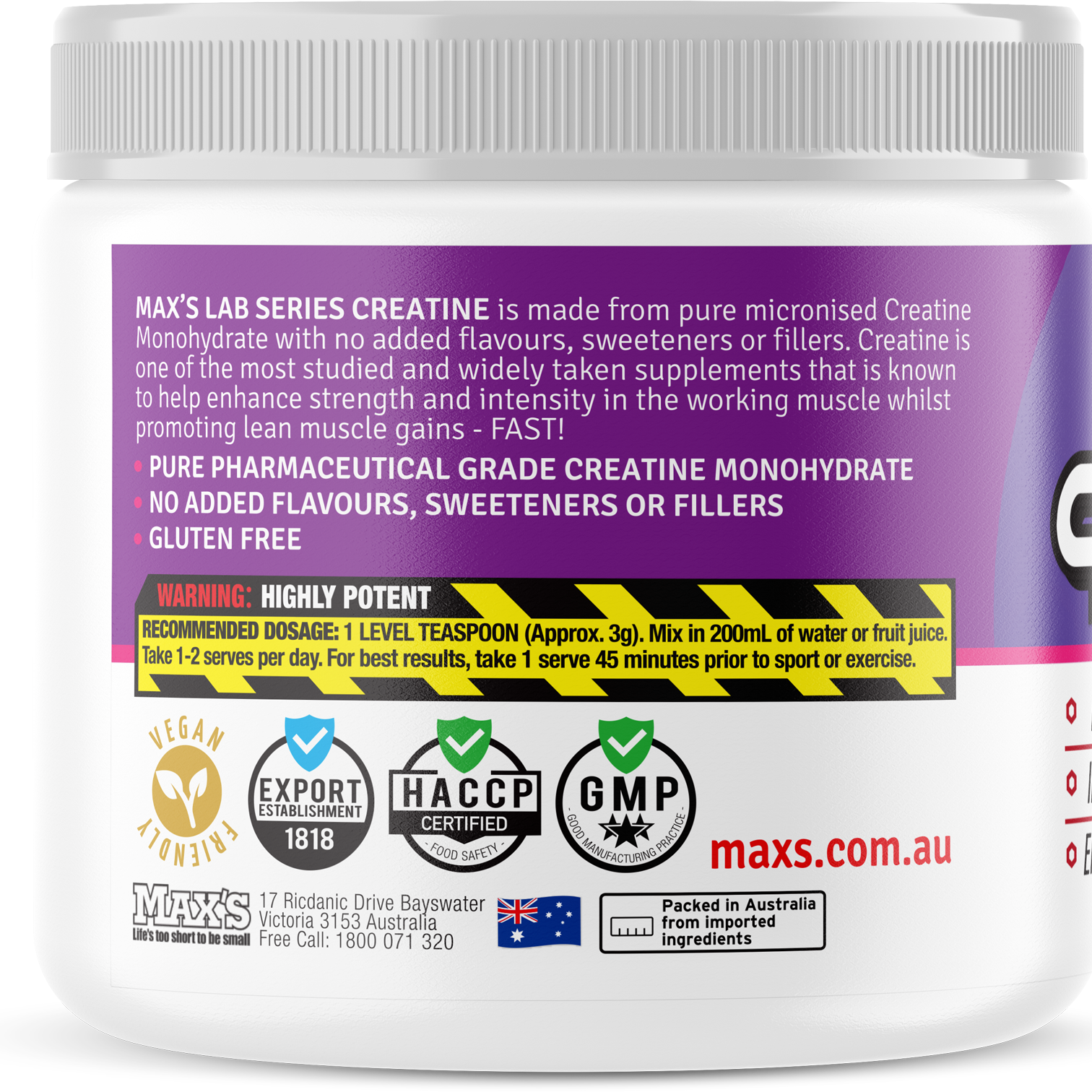 MAXS-CREATINE-100g-LHS