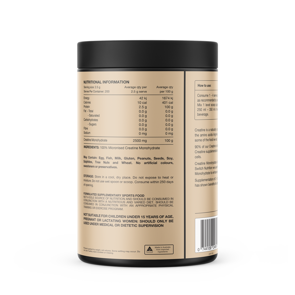 Switch Nutrition Creatine Monohydrate Powder by Switch nutrition