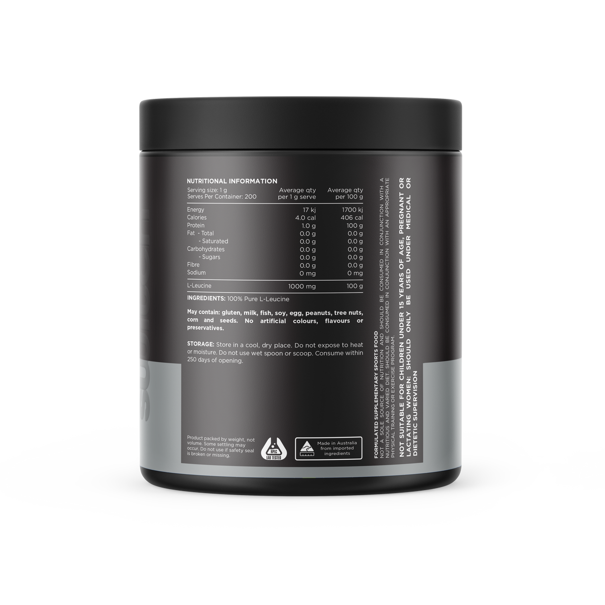 Switch Nutrition Leucine 100% Pure L-Leucine Powder 200 g by Switch nutrition