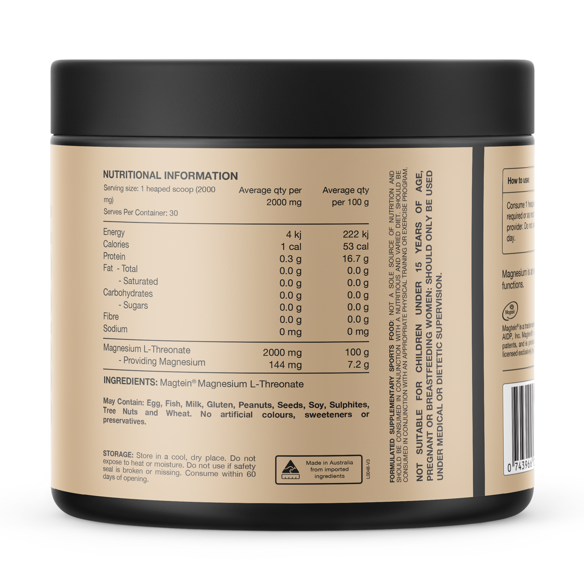 Switch Nutrition Magnesium L-Threonate Mag3 60 g powder by Switch nutrition