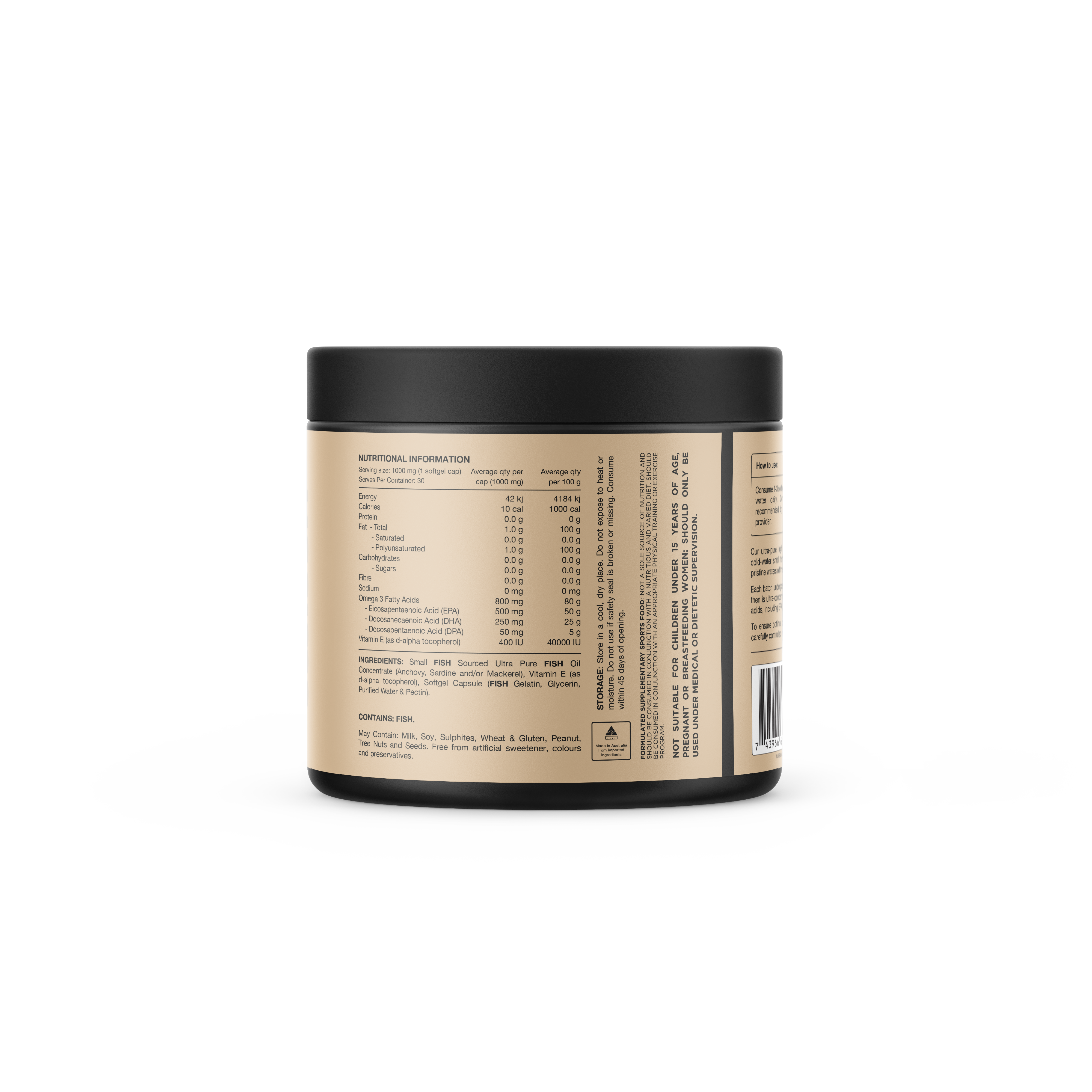 Switch Nutrition Ultra Fish Oil Omega-3 Softgels 1000mg 180 Capsules by Switch nutrition