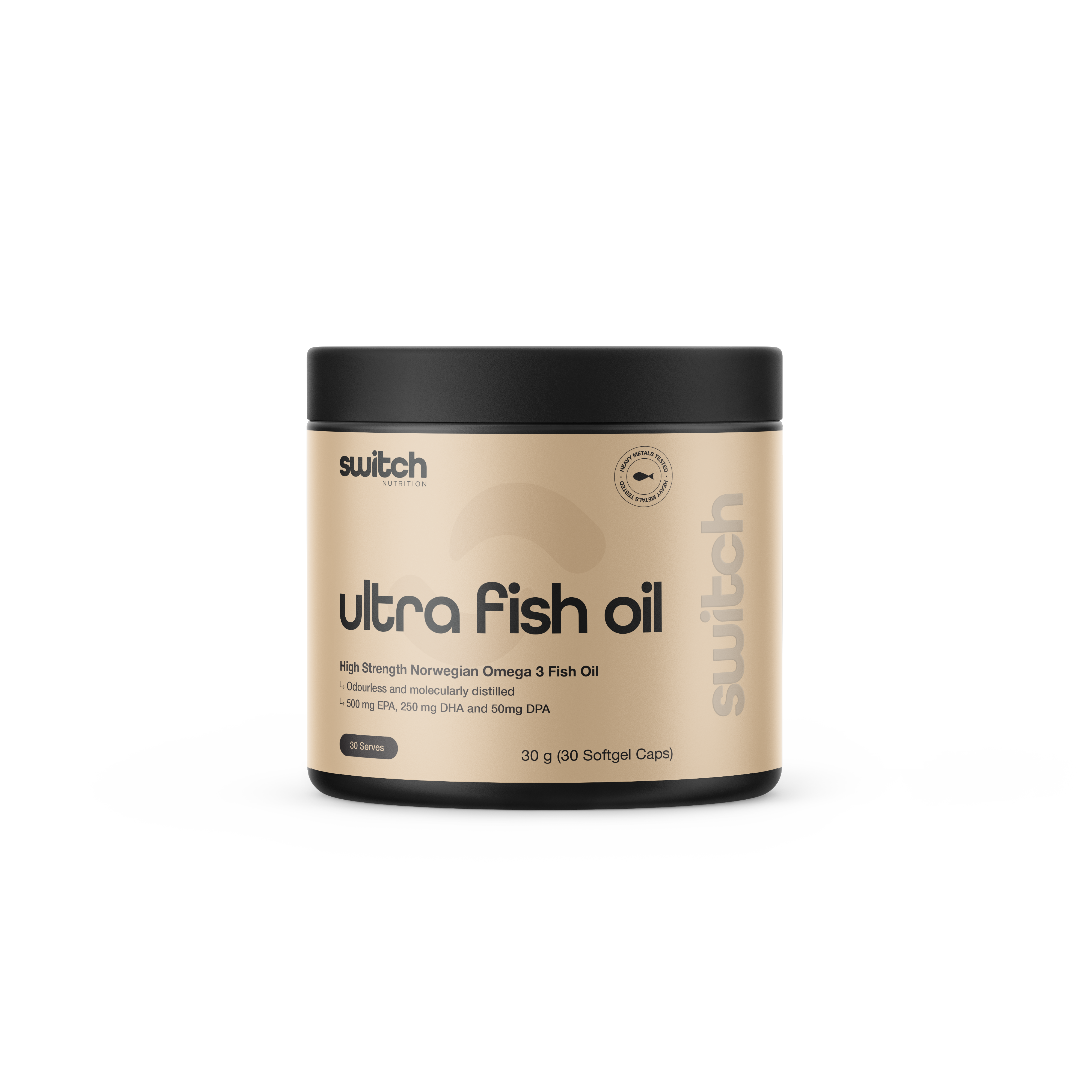 Switch Nutrition Ultra Fish Oil Omega-3 Softgels 1000mg 180 Capsules by Switch nutrition