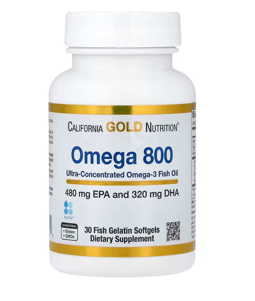 California Gold Omega 800 Fish Oil Softgel 30 Count