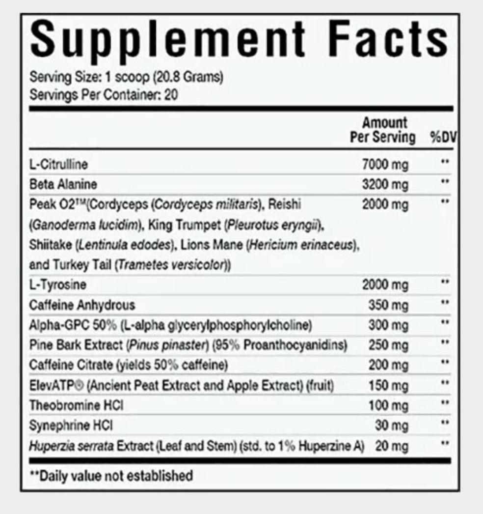 Merica Labs Castle Bravo Pre Workout Powder by Merica Labz
