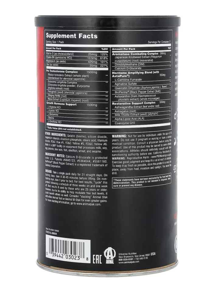 Animal M Stak S non-hormonal dietary supplement by ANIMAL