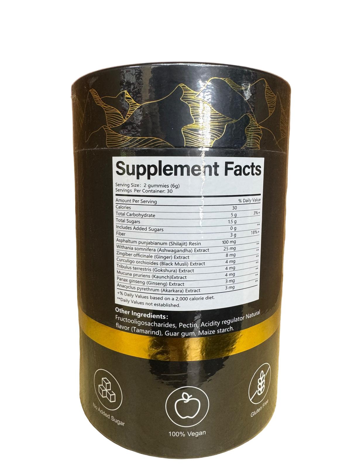 Shilajit gummies 60 gummies by SHILAJIT NATURAL HERB