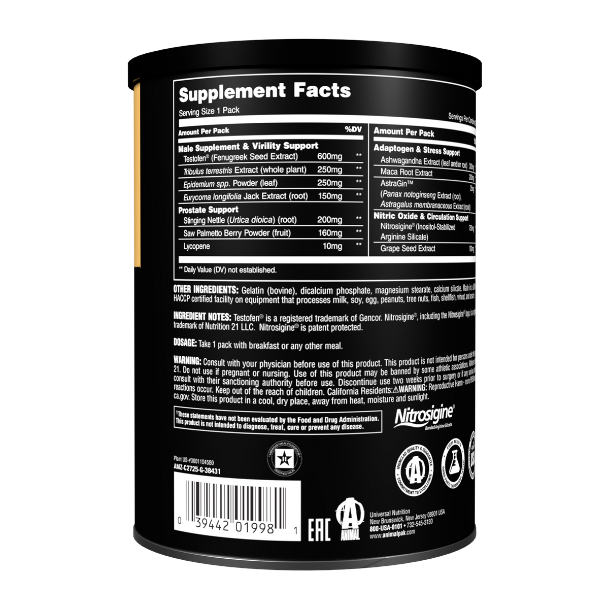 Animal TNT men's performance booster capsules by ANIMAL