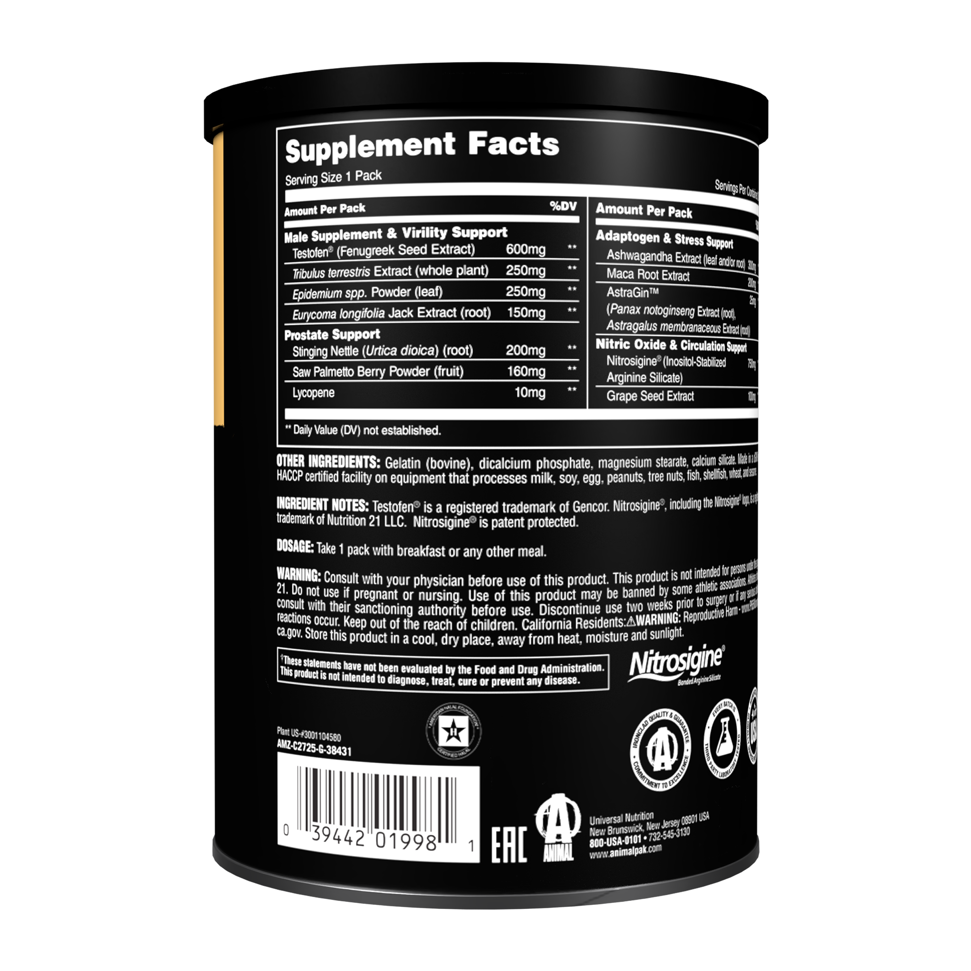 Animal TNT men's performance booster capsules by ANIMAL