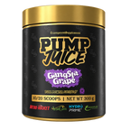 Pump Juice Gangsta Grape 300g tub with gold lid