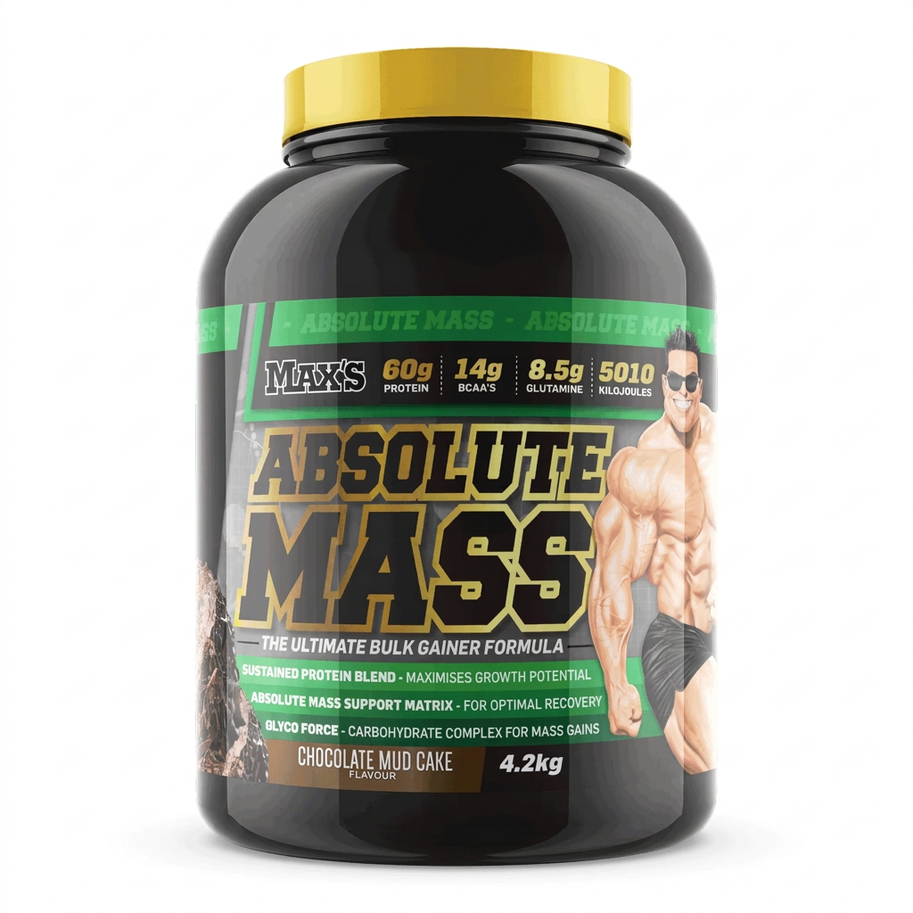 Max's Absolute Mass Chocolate Mud Cake tub on white background