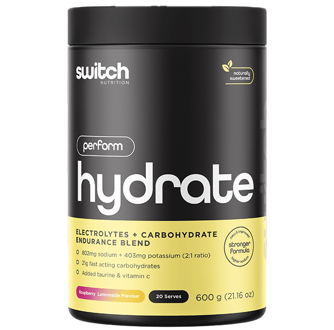 Hydrate Electrolytes + carbs 20 Switch Nutrition by Switch nutrition